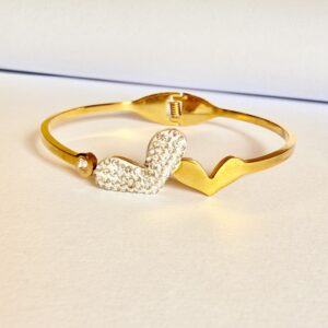 My Zyor Double Heart Gold Bracelet
